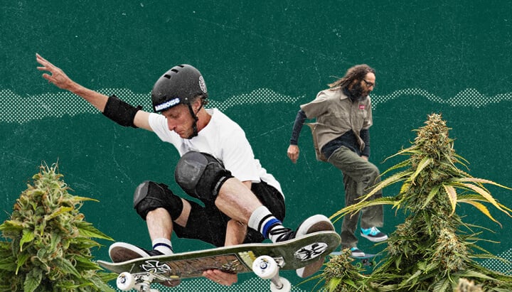 Cruce entre la cultura del cannabis y el skateboarding.