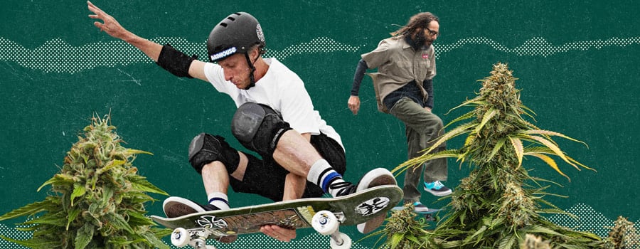 Cruce entre la cultura del cannabis y el skateboarding.