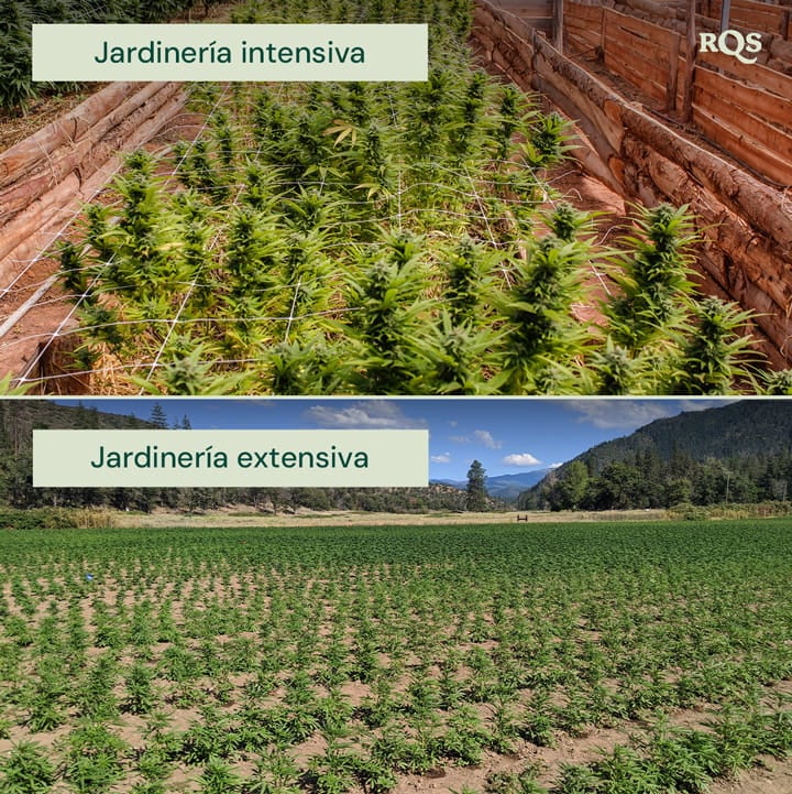 Dos imágenes: A la izquierda, una pala en el suelo, y a la derecha, manos sosteniendo un terrón de tierra, resaltando prácticas de jardinería.